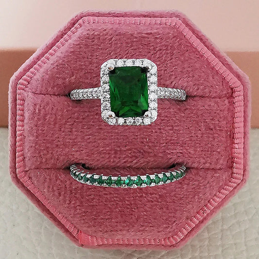 Arya Green Ring Set