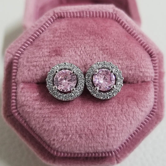 Ava Stud Earrings Pink